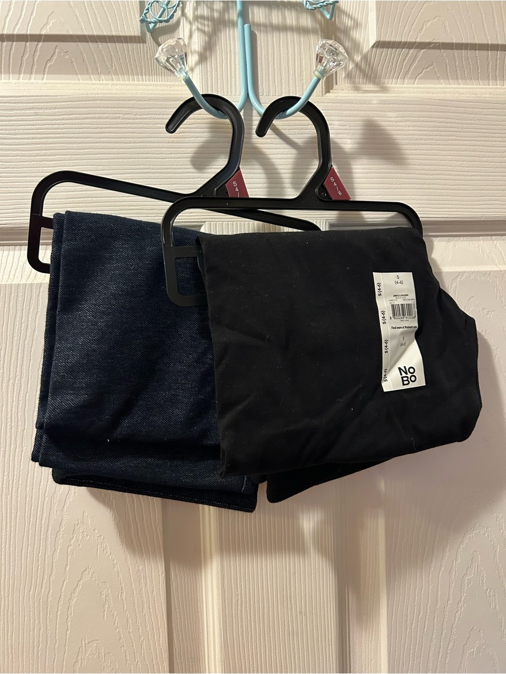 NOBO Size Small (4-6) 2 Pair of Ankle Leggings in Black Soot & Denim NWT